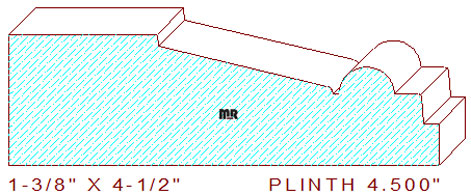 Plinth Block 4-1/2" Plinth Block 4-1/2"