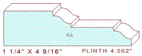 Plinth Block 4-9/16" Plinth Block 4-9/16"