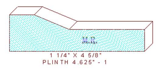 Plinth Block 4-5/8" - 1 Plinth Block 4-5/8" - 1