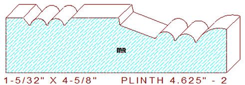 Plinth Block 4-5/8" - 2 Plinth Block 4-5/8" - 2