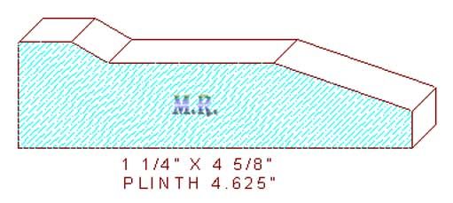 Plinth Block 4-5/8" Plinth Block 4-5/8"