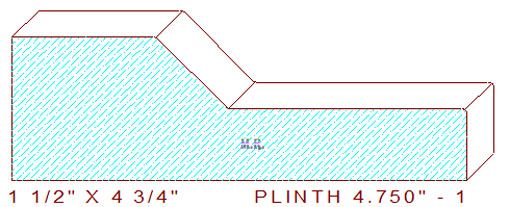 Plinth Block 4-3/4" - 1