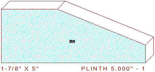 Plinth Block 5" - 1 Plinth Block 5" - 1