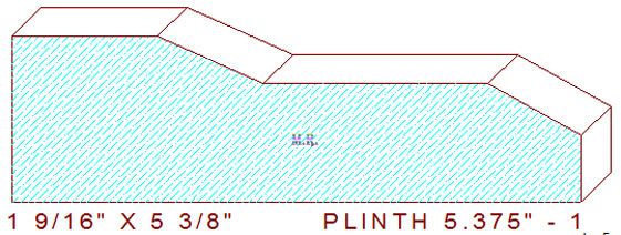 Plinth Block 5-3/8" - 1 Plinth Block 5-3/8" - 1
