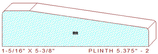 Plinth Block 5-3/8" - 2