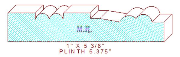 Plinth Block 5-3/8" Plinth Block 5-3/8"