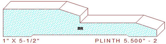 Plinth Block 5-1/2" - 2 Plinth Block 5-1/2" - 2