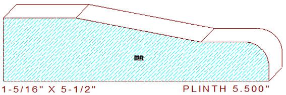 Plinth Block 5-1/2" Plinth Block 5-1/2"