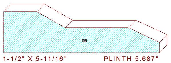 Plinth Block 5-11/16" Plinth Block 5-11/16"
