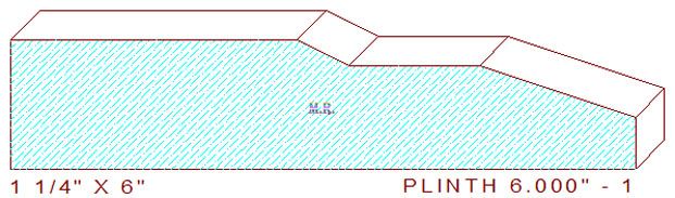 Plinth Block 6" - 1 Plinth Block 6" - 1