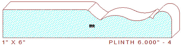 Plinth Block 6" - 4 Plinth Block 6" - 4