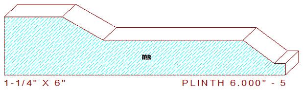 Plinth Block 6" - 5 Plinth Block 6" - 5