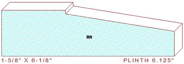 Plinth Block 6-1/8" Plinth Block 6-1/8"