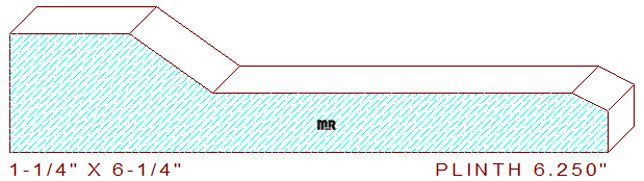 Plinth Block 6-1/4" Plinth Block 6-1/4"