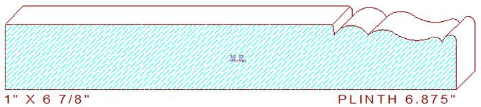 Plinth Block 6-7/8" Plinth Block 6-7/8"