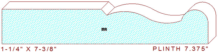 Plinth Block 7-3/8" Plinth Block 7-3/8"