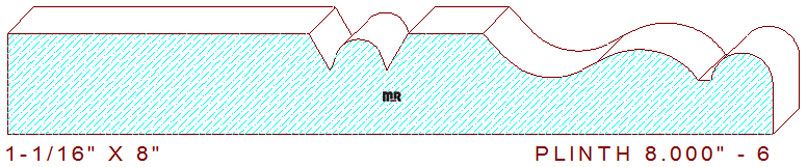Plinth Block 8" - 6 Plinth Block 8" - 6