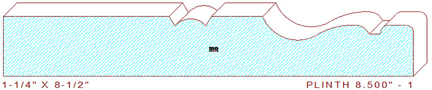 Plinth Block 8-1/2" - 1 Plinth Block 8-1/2" - 1