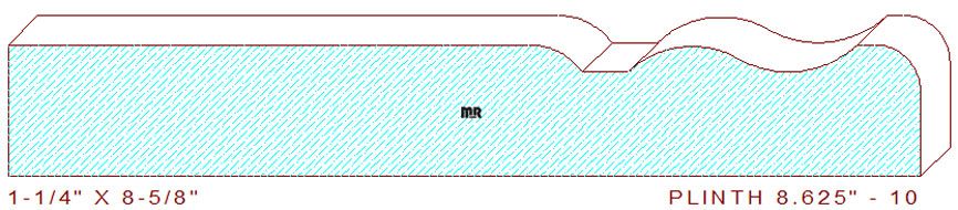 Plinth Block 8-5/8" - 10 Plinth Block 8-5/8" - 10