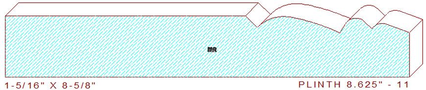 Plinth Block 8-5/8" - 11 Plinth Block 8-5/8" - 11