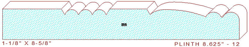 Plinth Block 8-5/8" - 12 Plinth Block 8-5/8" - 12