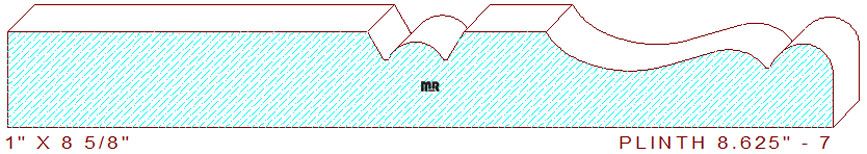 Plinth Block 8-5/8" - 7 Plinth Block 8-5/8" - 7