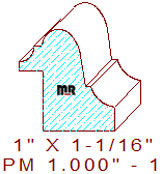 Panel Moulding 1" - 1 Panel Moulding 1" - 1
