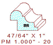 Panel Moulding 1" - 20 Panel Moulding 1" - 20