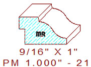 Panel Moulding 1" - 21 Panel Moulding 1" - 21
