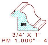 Panel Moulding 1" - 4 Panel Moulding 1" - 4