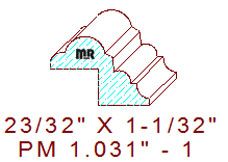 Panel Mould 1-1/32" - 1 Panel Mould 1-1/32" - 1
