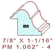 Panel Mould 1-1/16" - 4 Panel Mould 1-1/16" - 4