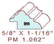 Panel Mould 1-1/16" Panel Mould 1-1/16"