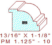 Panel Moulding 1-1/8" - 10 Panel Moulding 1-1/8" - 10