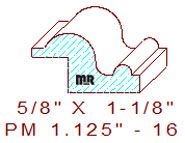 Panel Moulding 1-1/8" - 16 Panel Moulding 1-1/8" - 16