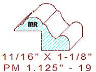 Panel Moulding 1-1/8" - 19 Panel Moulding 1-1/8" - 19