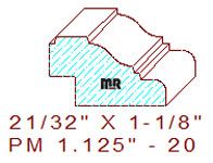 Panel Moulding 1-1/8" - 20 Panel Moulding 1-1/8" - 20