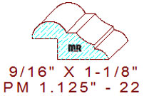 Panel Moulding 1-1/8" - 22 Panel Moulding 1-1/8" - 22
