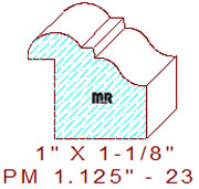 Panel Moulding 1-1/8" - 23 Panel Moulding 1-1/8" - 23