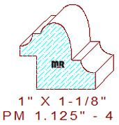 Panel Moulding 1-1/8" - 4 Panel Moulding 1-1/8" - 4