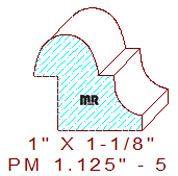 Panel Moulding 1-1/8" - 5 Panel Moulding 1-1/8" - 5