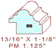 Panel Mould 1-1/8" Panel Mould 1-1/8"