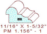 Panel Moulding 1-5/32" - 1 Panel Moulding 1-5/32" - 1