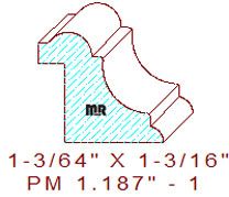 Panel Mould 1-3/16" - 1 Panel Mould 1-3/16" - 1