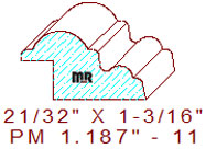 Panel Moulding 1-3/16" - 11 Panel Moulding 1-3/16" - 11