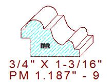 Panel Mould 1-3/16" - 9 Panel Mould 1-3/16" - 9