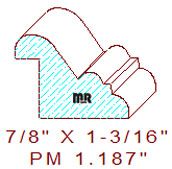 Panel Moulding 1-3/16" Panel Moulding 1-3/16"