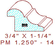 Panel Mould 1-1/4" - 14 Panel Mould 1-1/4" - 14