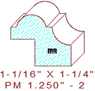 Panel Mould 1-1/4" - 2 Panel Mould 1-1/4" - 2