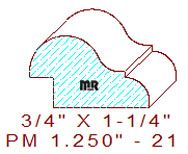 Panel Mould 1-1/4" - 21 Panel Mould 1-1/4" - 21